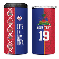 Custom Afro-Haiti Football 4 in 1 Can Cooler Tumbler It's In My DNA - Wonder Print Shop