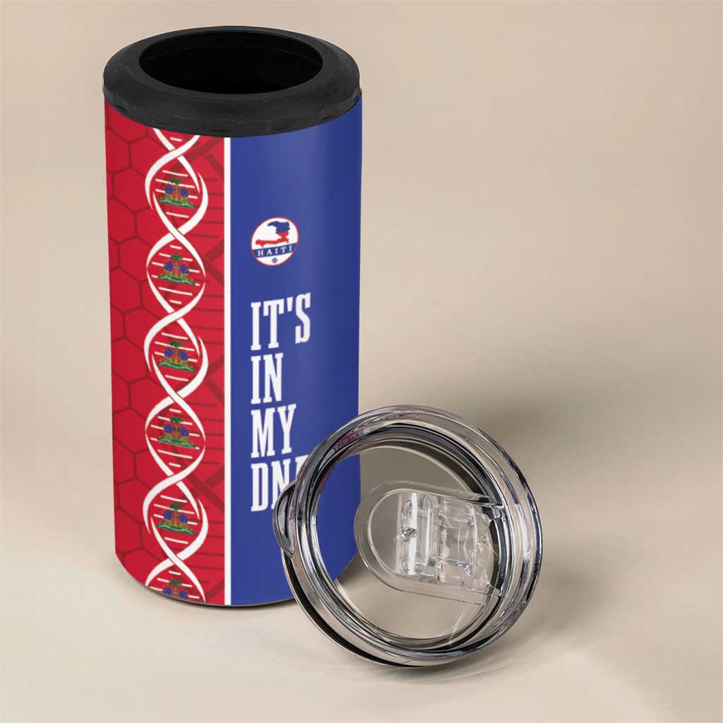 Custom Afro-Haiti Football 4 in 1 Can Cooler Tumbler It's In My DNA - Wonder Print Shop