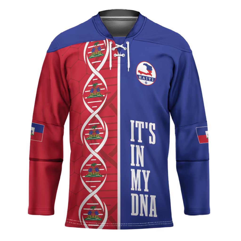 Custom Afro-Haiti Football Hockey Jersey It's In My DNA - Wonder Print Shop