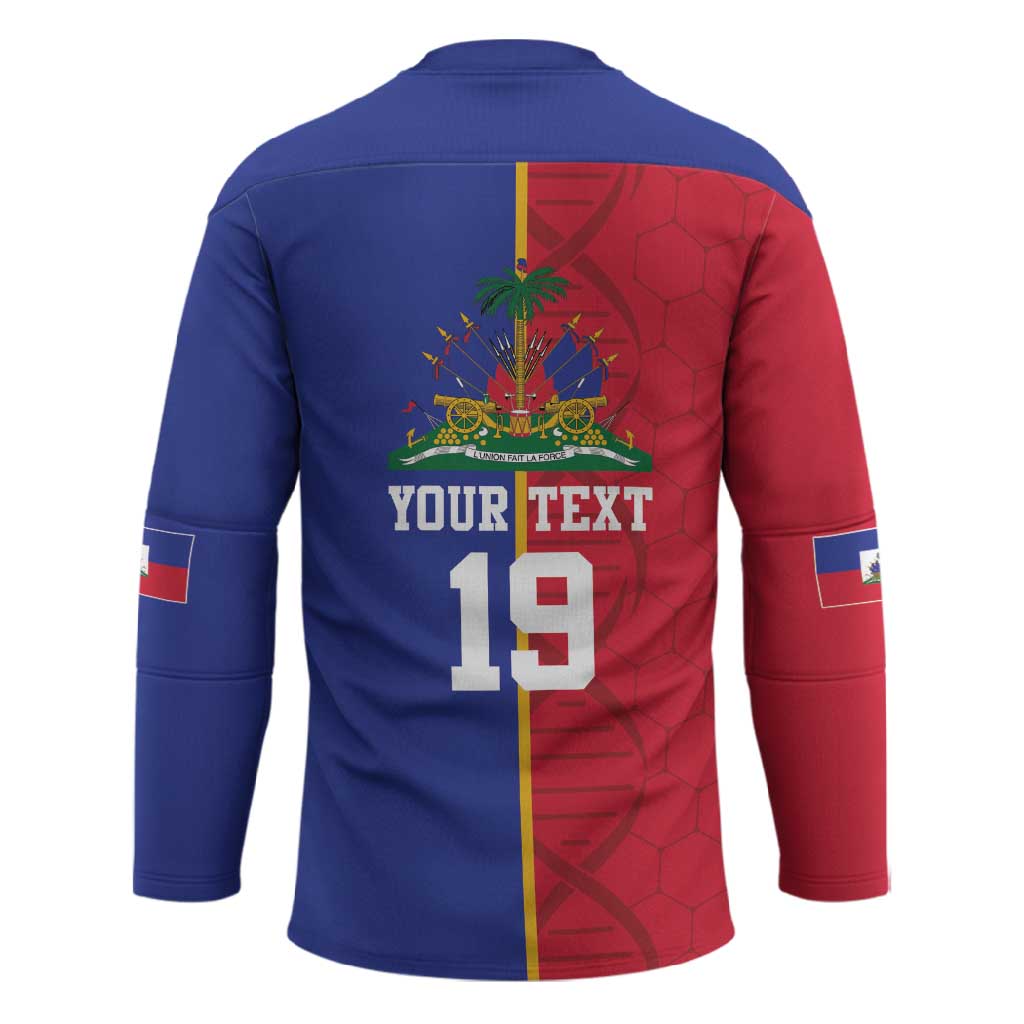 Custom Afro-Haiti Football Hockey Jersey It's In My DNA - Wonder Print Shop