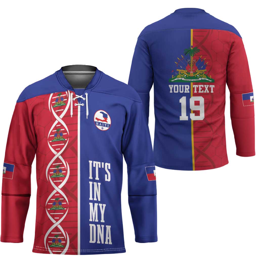 Custom Afro-Haiti Football Hockey Jersey It's In My DNA - Wonder Print Shop