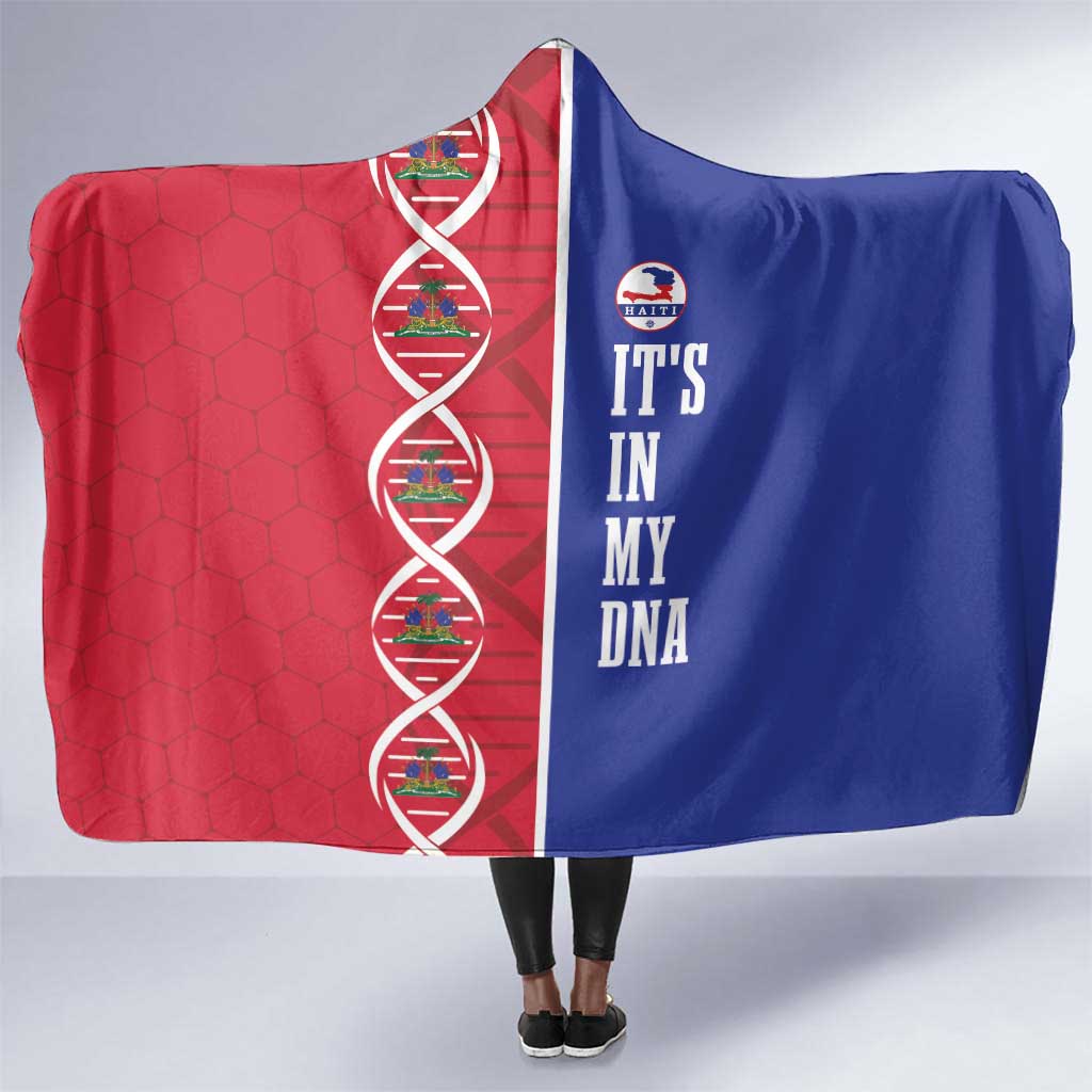Afro-Haiti Football Hooded Blanket It's In My DNA - Wonder Print Shop