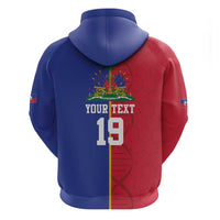 Custom Afro-Haiti Football Hoodie It's In My DNA - Wonder Print Shop
