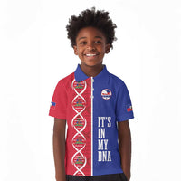 Custom Afro-Haiti Football Kid Polo Shirt It's In My DNA LT19