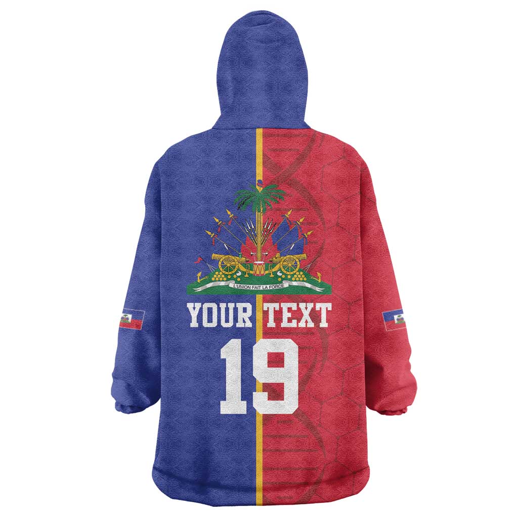 Custom Afro-Haiti Football Kid Wearable Blanket Hoodie It's In My DNA - Wonder Print Shop
