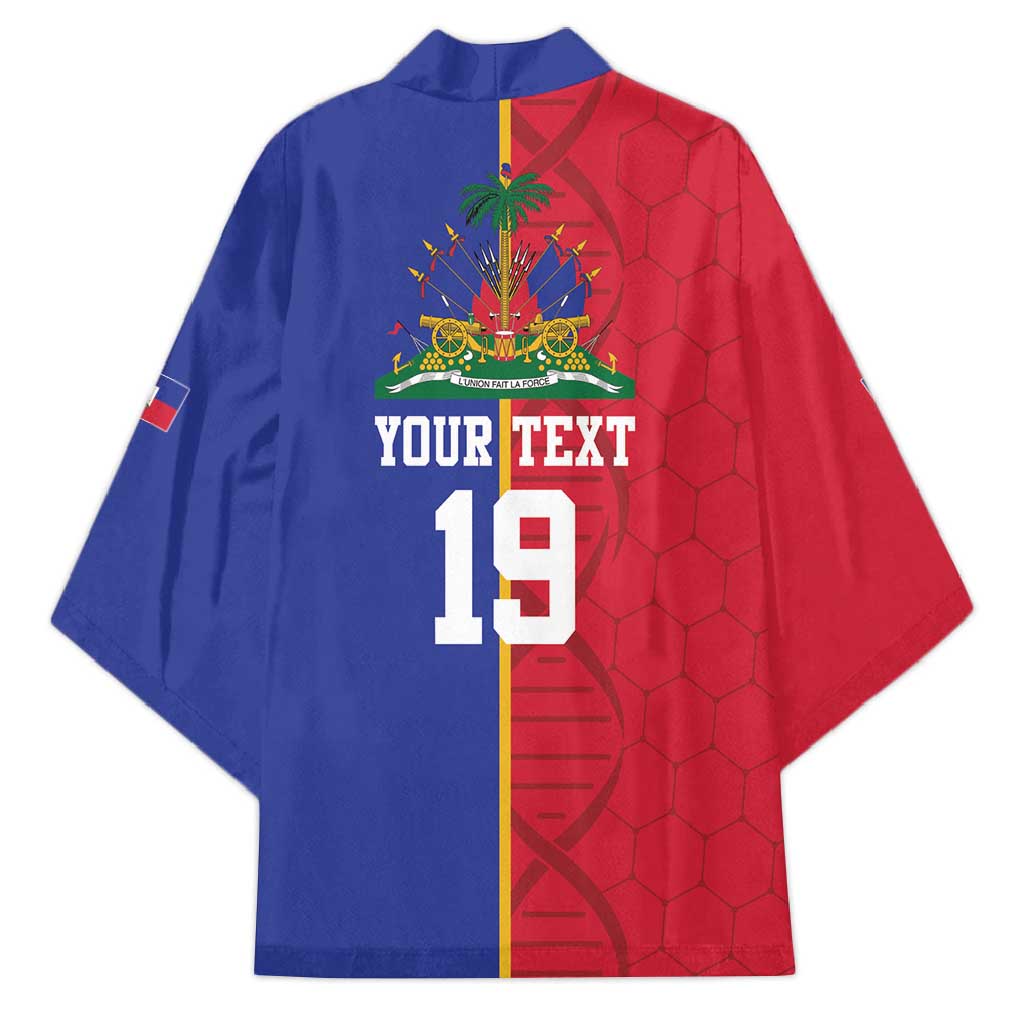 Custom Afro-Haiti Football Kimono It's In My DNA - Wonder Print Shop