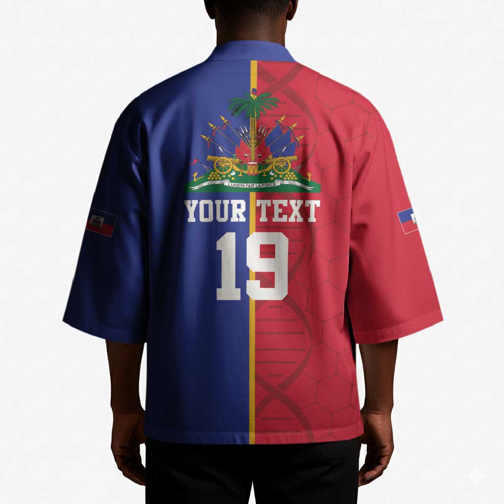 Custom Afro-Haiti Football Kimono It's In My DNA - Wonder Print Shop
