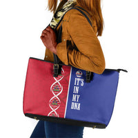 Afro-Haiti Football Leather Tote Bag It's In My DNA - Wonder Print Shop