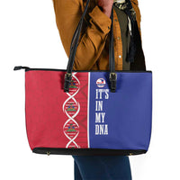 Afro-Haiti Football Leather Tote Bag It's In My DNA - Wonder Print Shop