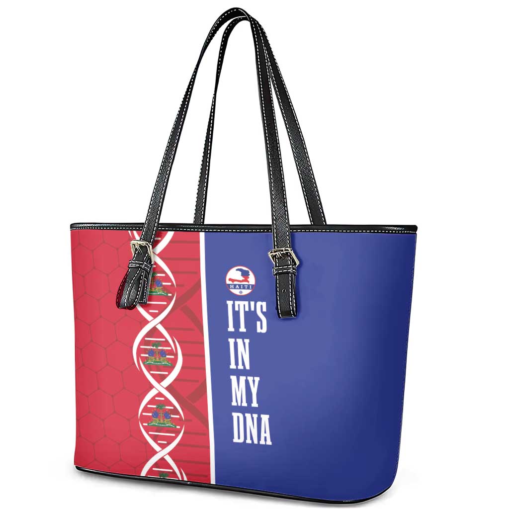 Afro-Haiti Football Leather Tote Bag It's In My DNA - Wonder Print Shop