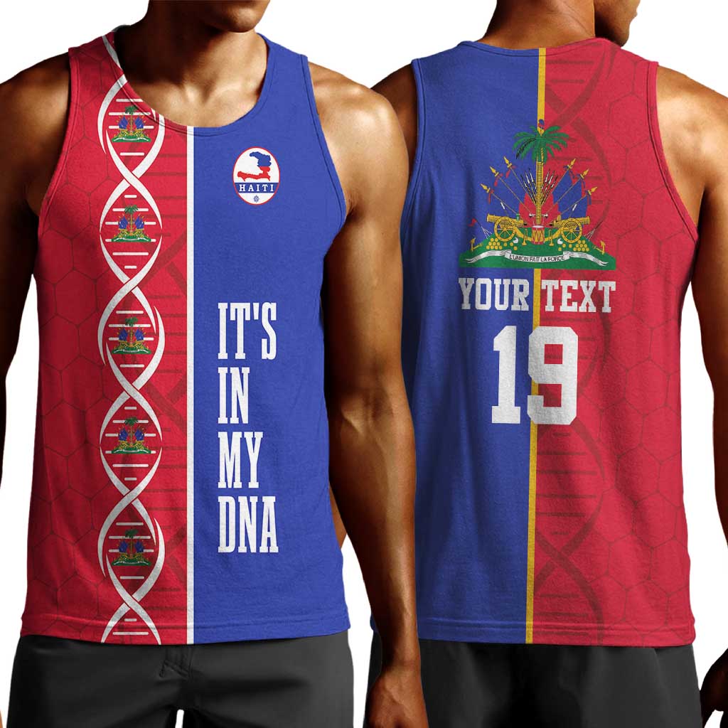 Custom Afro-Haiti Football Men Tank Top It's In My DNA - Wonder Print Shop