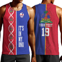 Custom Afro-Haiti Football Men Tank Top It's In My DNA - Wonder Print Shop
