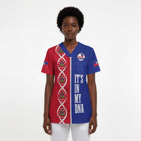 Custom Afro-Haiti Football Scrub Top It's In My DNA - Wonder Print Shop