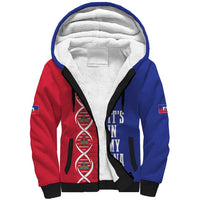 Custom Afro-Haiti Football Sherpa Hoodie It's In My DNA - Wonder Print Shop