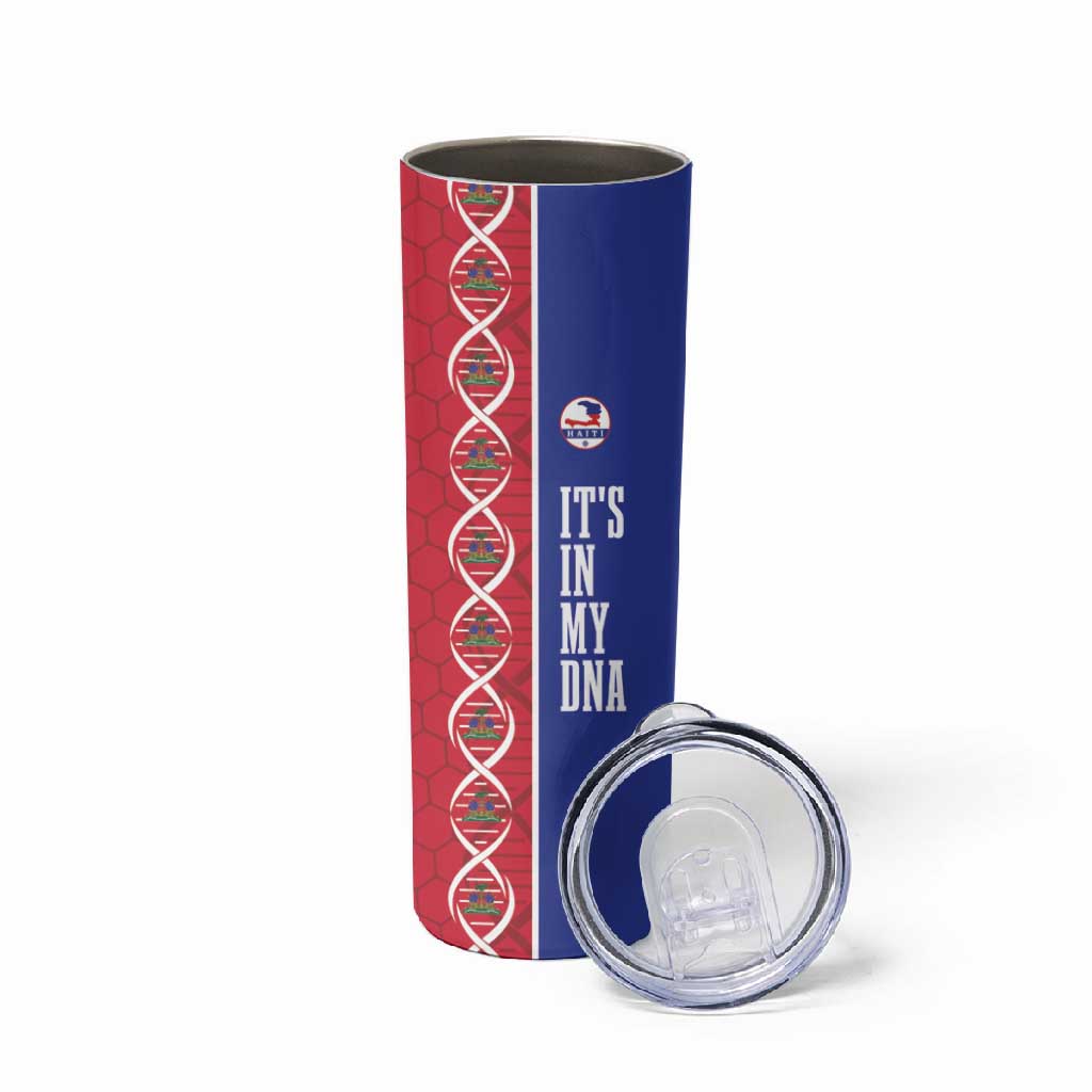 Custom Afro-Haiti Football Skinny Tumbler It's In My DNA - Wonder Print Shop