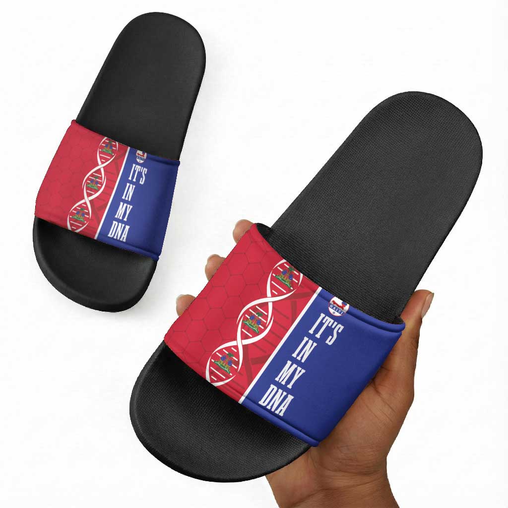 Afro-Haiti Football Slide Sandals It's In My DNA - Wonder Print Shop