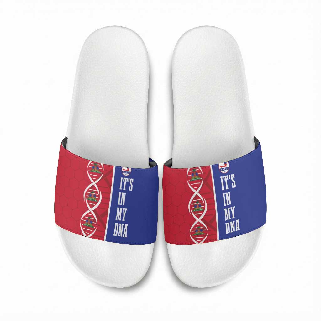 Afro-Haiti Football Slide Sandals It's In My DNA - Wonder Print Shop