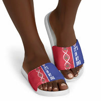 Afro-Haiti Football Slide Sandals It's In My DNA - Wonder Print Shop