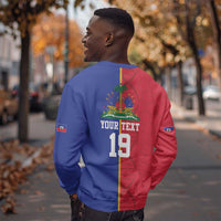 Custom Afro-Haiti Football Sweatshirt It's In My DNA - Wonder Print Shop