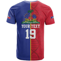 Custom Afro-Haiti Football T shirt It's In My DNA LT19