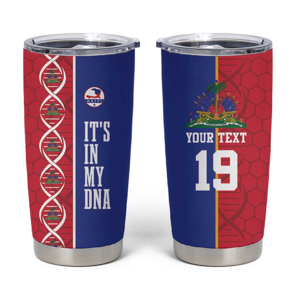 Custom Afro-Haiti Football Tumbler Cup It's In My DNA - Wonder Print Shop