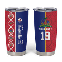 Custom Afro-Haiti Football Tumbler Cup It's In My DNA - Wonder Print Shop