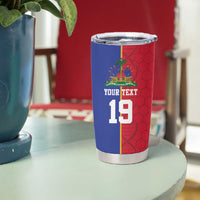 Custom Afro-Haiti Football Tumbler Cup It's In My DNA - Wonder Print Shop