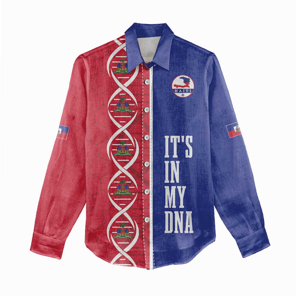 Custom Afro-Haiti Football Women Casual Shirt It's In My DNA - Wonder Print Shop