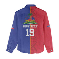 Custom Afro-Haiti Football Women Casual Shirt It's In My DNA - Wonder Print Shop