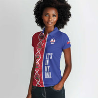 Custom Afro-Haiti Football Women Polo Shirt It's In My DNA LT19