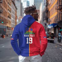 Custom Afro-Haiti Football Zip Hoodie It's In My DNA - Wonder Print Shop