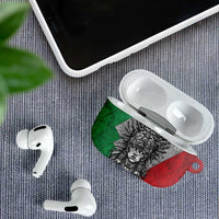 Mexico Aztec Warrior Goddess AirPods Case Aztec Tribal Skull Tricolor Armor