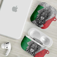 Mexico Aztec Warrior Goddess AirPods Case Aztec Tribal Skull Tricolor Armor