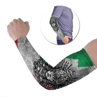 Mexico Aztec Warrior Goddess Arm Sleeves Aztec Tribal Skull Tricolor Armor
