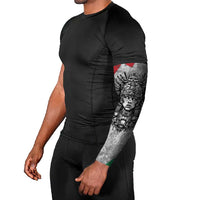 Mexico Aztec Warrior Goddess Arm Sleeves Aztec Tribal Skull Tricolor Armor