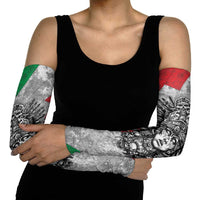 Mexico Aztec Warrior Goddess Arm Sleeves Aztec Tribal Skull Tricolor Armor
