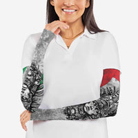 Mexico Aztec Warrior Goddess Arm Sleeves Aztec Tribal Skull Tricolor Armor