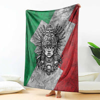 Mexico Aztec Warrior Goddess Blanket Aztec Tribal Skull Tricolor Armor