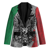 Mexico Aztec Warrior Goddess Blazer Aztec Tribal Skull Tricolor Armor