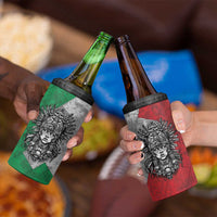 Mexico Aztec Warrior Goddess 4 in 1 Can Cooler Tumbler Aztec Tribal Skull Tricolor Armor