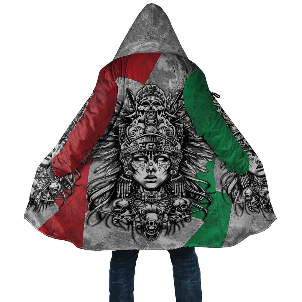 Mexico Aztec Warrior Goddess Cloak Aztec Tribal Skull Tricolor Armor