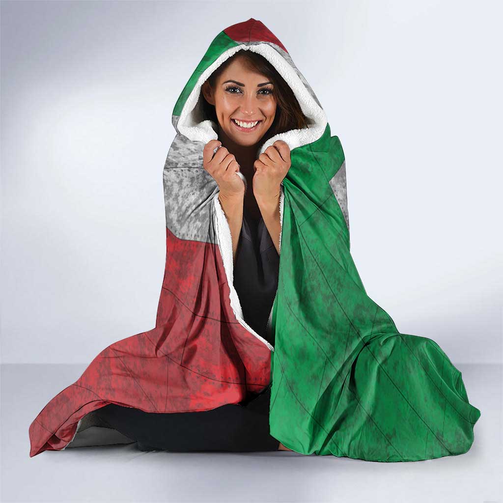 Mexico Aztec Warrior Goddess Hooded Blanket Aztec Tribal Skull Tricolor Armor