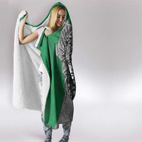 Mexico Aztec Warrior Goddess Hooded Blanket Aztec Tribal Skull Tricolor Armor