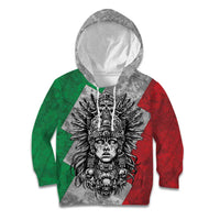Mexico Aztec Warrior Goddess Kid Hoodie Aztec Tribal Skull Tricolor Armor