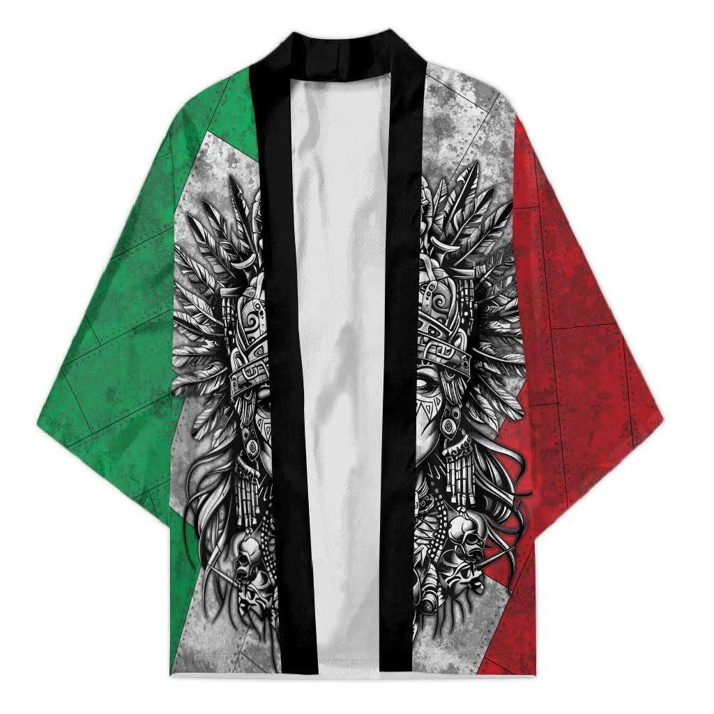 Mexico Aztec Warrior Goddess Kimono Aztec Tribal Skull Tricolor Armor