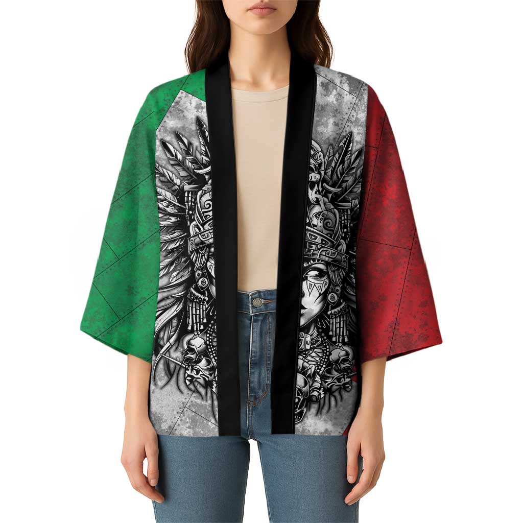 Mexico Aztec Warrior Goddess Kimono Aztec Tribal Skull Tricolor Armor