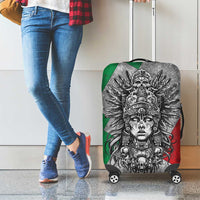 Mexico Aztec Warrior Goddess Luggage Cover Aztec Tribal Skull Tricolor Armor