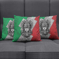 Mexico Aztec Warrior Goddess Pillow Cover Aztec Tribal Skull Tricolor Armor