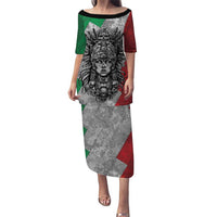 Mexico Aztec Warrior Goddess Puletasi Aztec Tribal Skull Tricolor Armor
