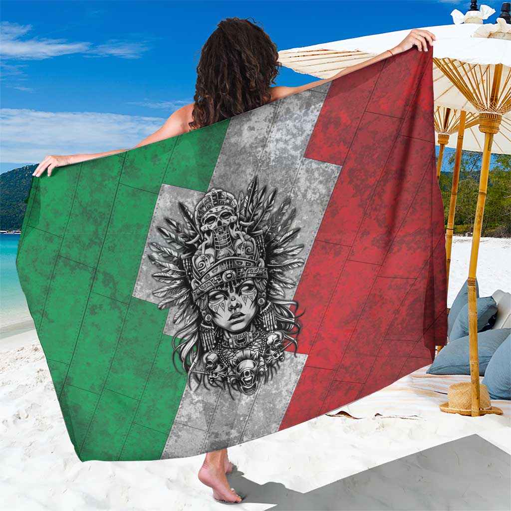 Mexico Aztec Warrior Goddess Sarong Aztec Tribal Skull Tricolor Armor